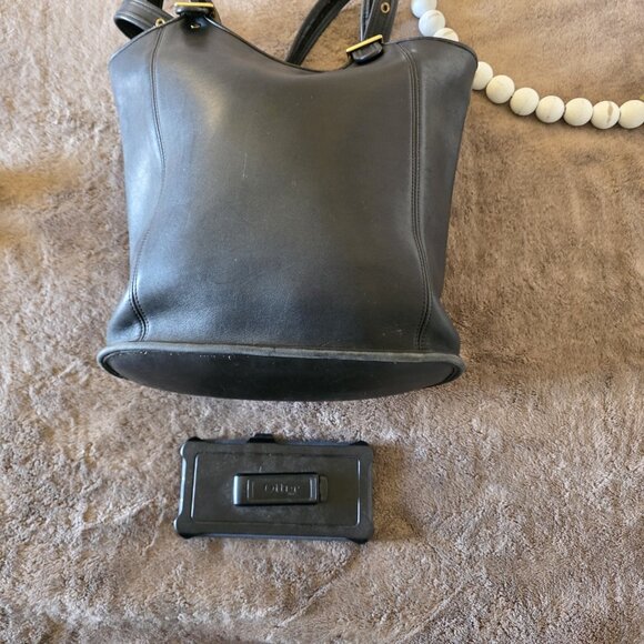 Vintage COACH LEGACY LARGE SHOPPER Black Leather Shoulder Bag Purse 9090 USA - Picture 16 of 16